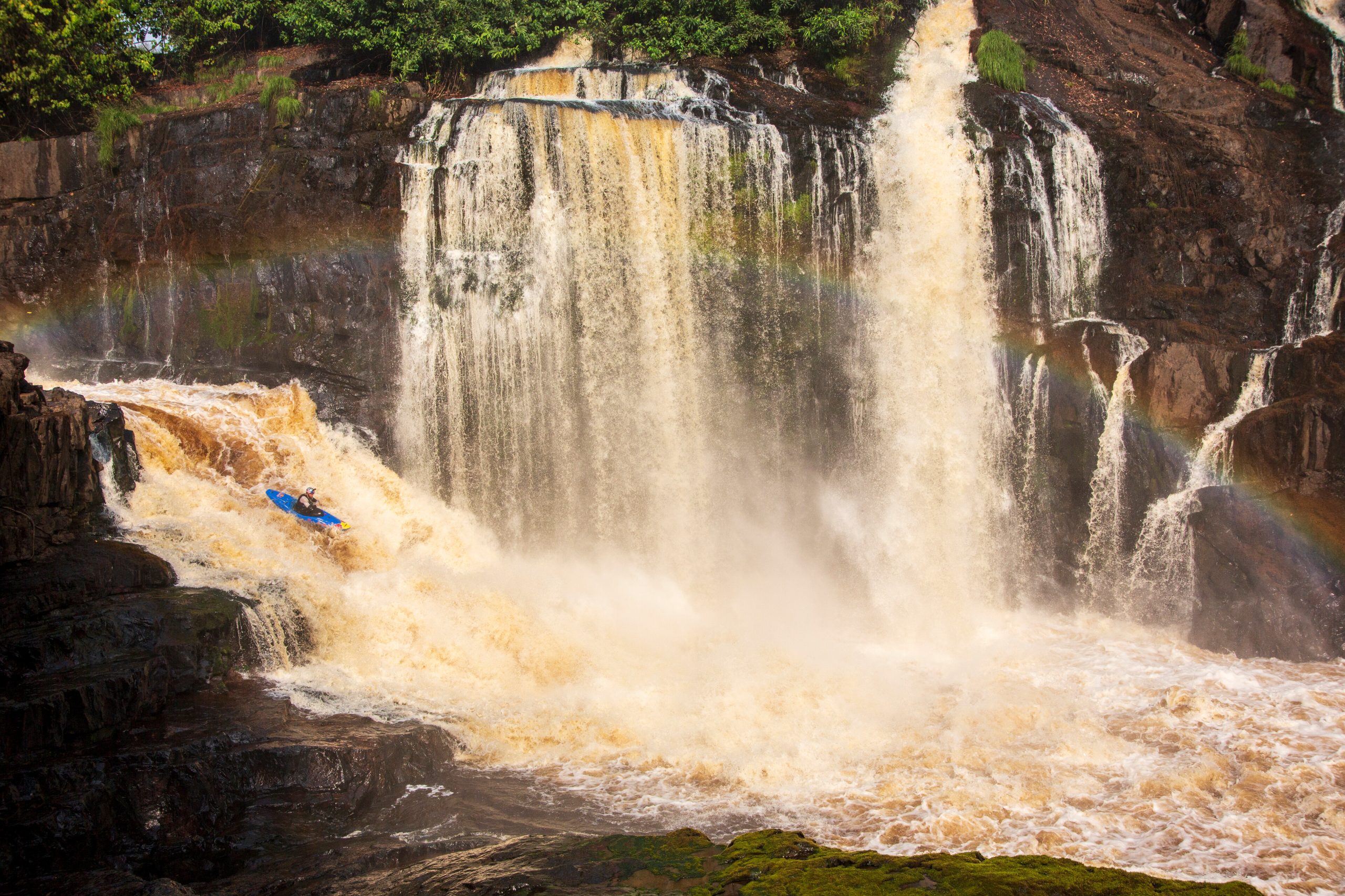 Adrian Mattern paddles rapid down on Ivindo river, Gabon on February 03, 2024 // David Sodomka / Red Bull Content Pool // SI202405130173 // Usage for editorial use only //