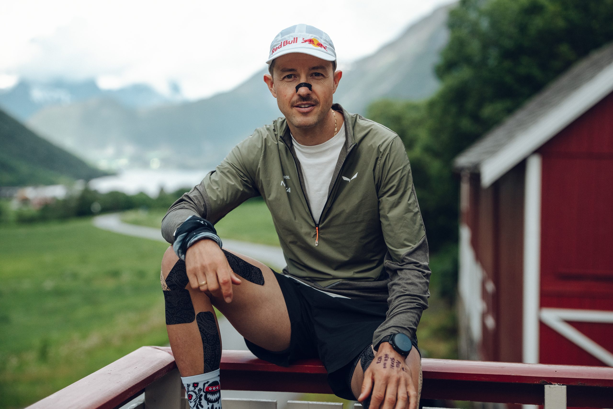 Aaron Durogati poses for a portrait during the Red Bull 24-Hour Hike-and-Fly World Record in Oye, Norway on June 8, 2026.